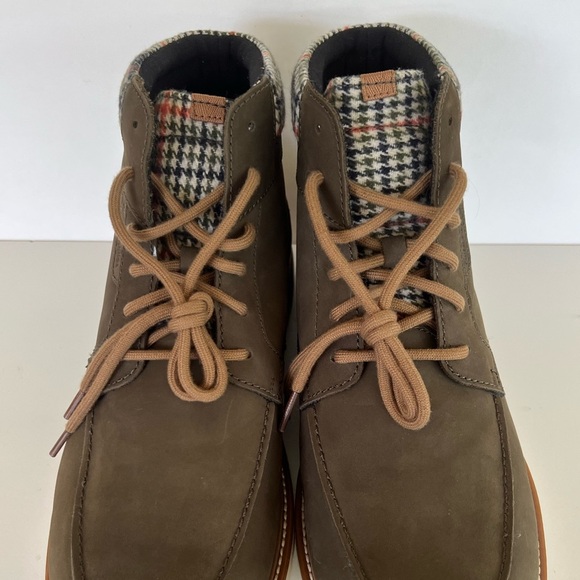 Hush Puppies Men’s Jenson Boots Classic Comfort Leather in Olive Green, size 13 - Picture 4 of 12